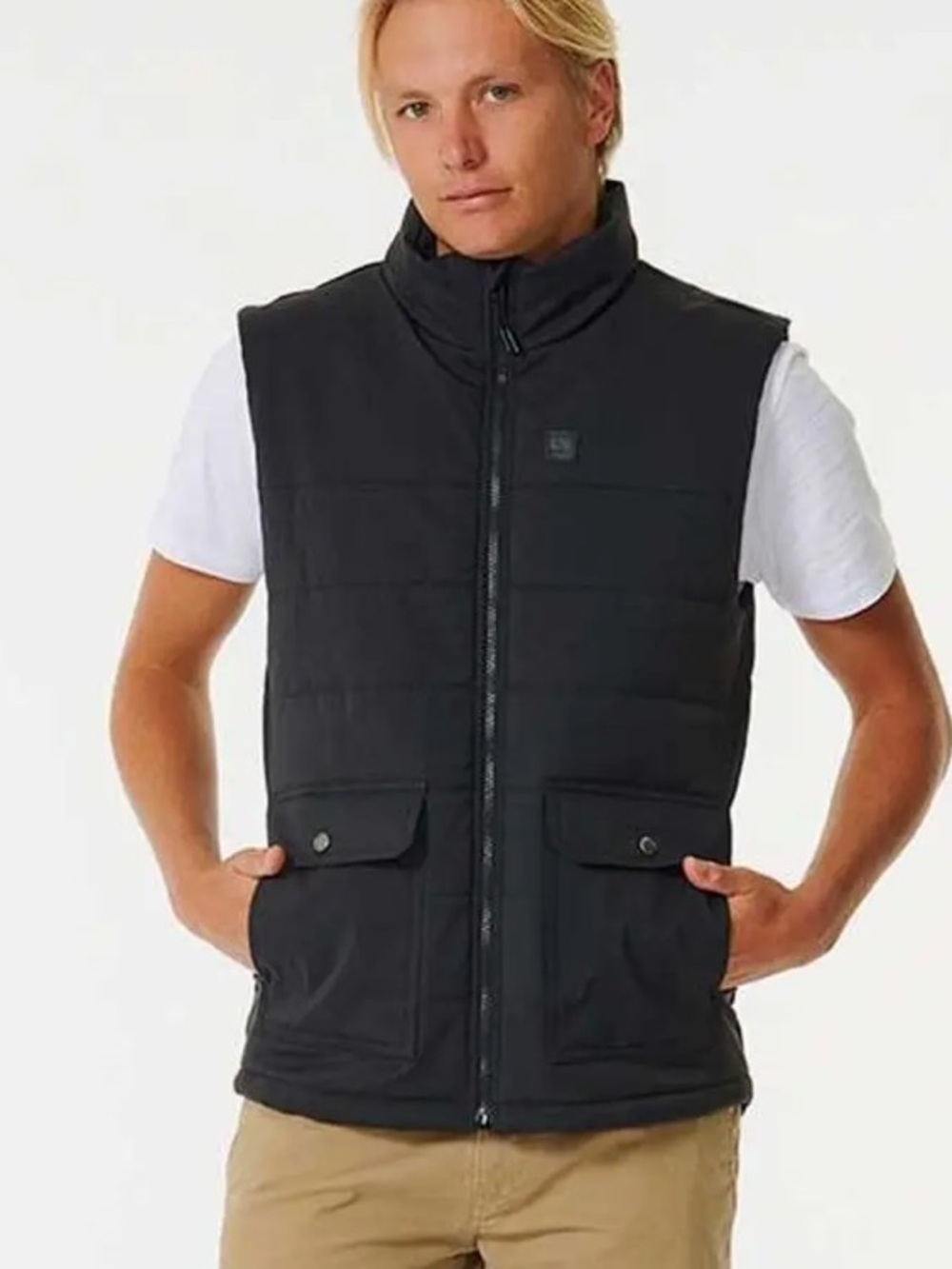 NEW Rip Curl Anti Series Ridge Insulated Vest Medium Black Pockets Surf Utility - Picture 3 of 16